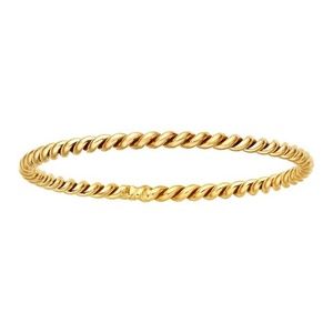 14k Gold Filled Twisted Rope Wire Stackable Ring
